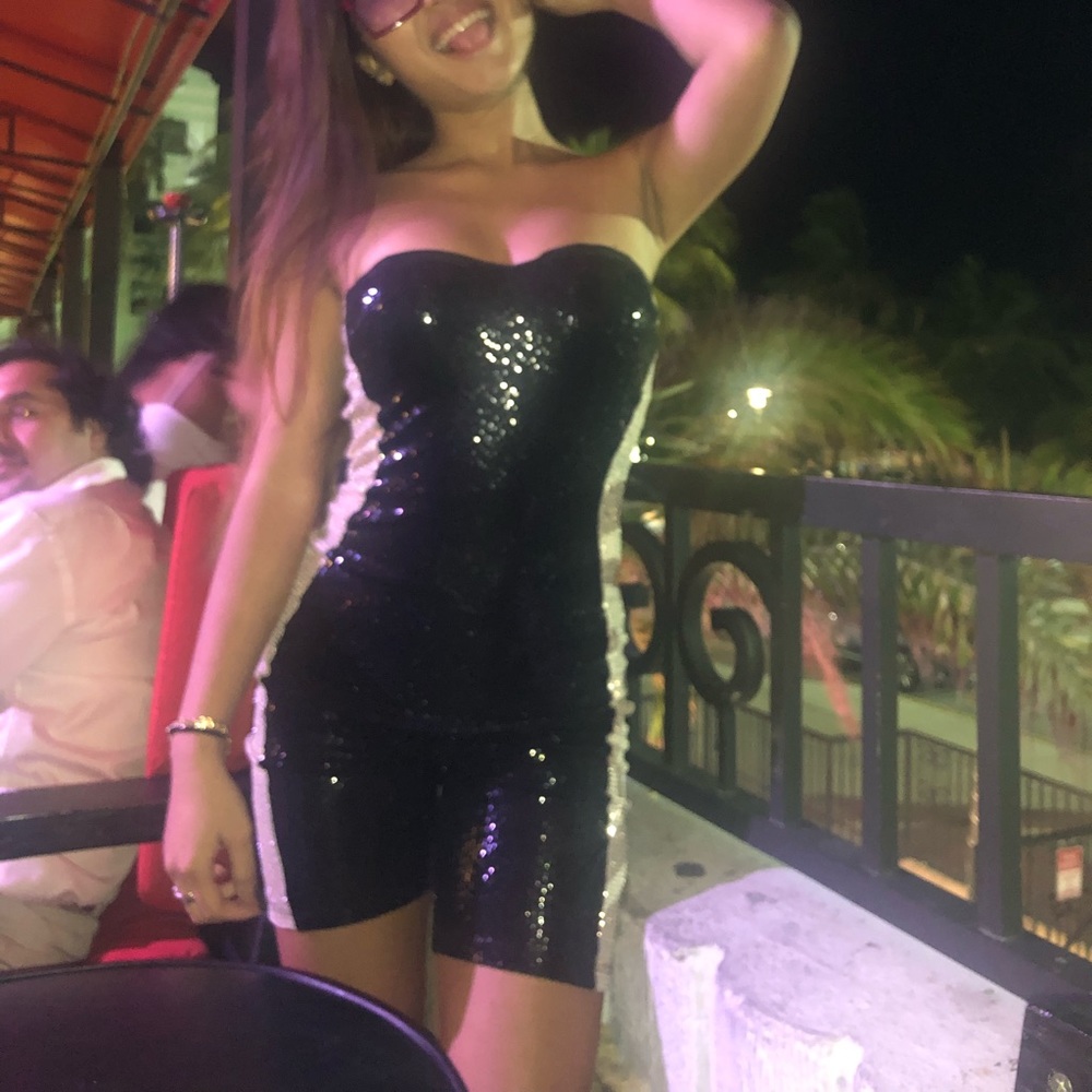 Fashion nova sequined one piece